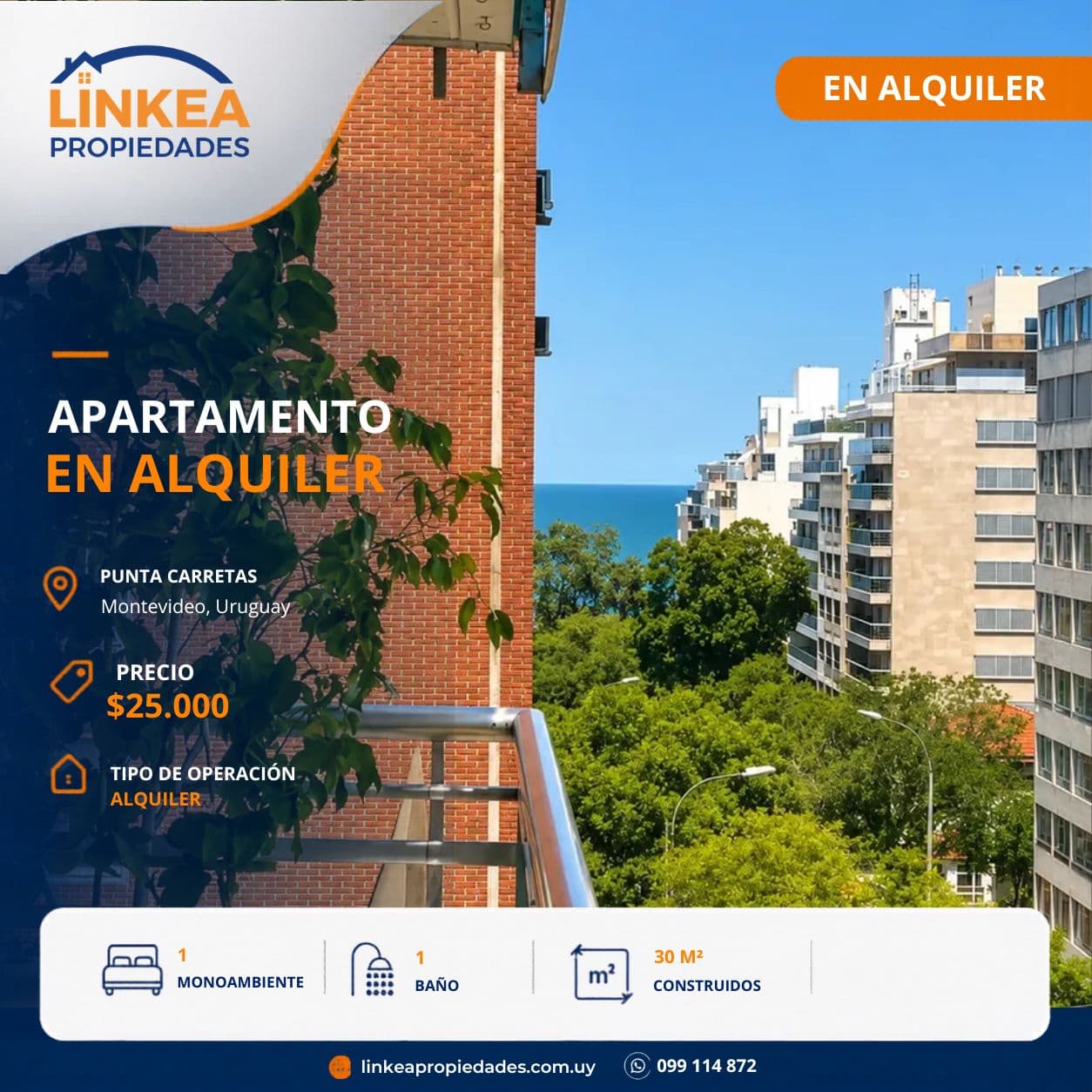 Monoambiente en Punta Carretas - Imagen 1