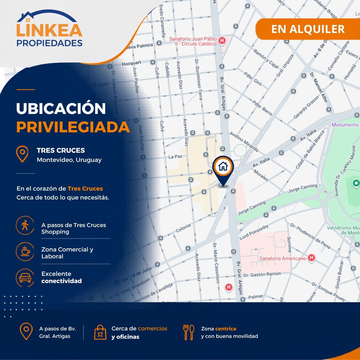 Apartamento en Tres Cruces - Miniatura 3