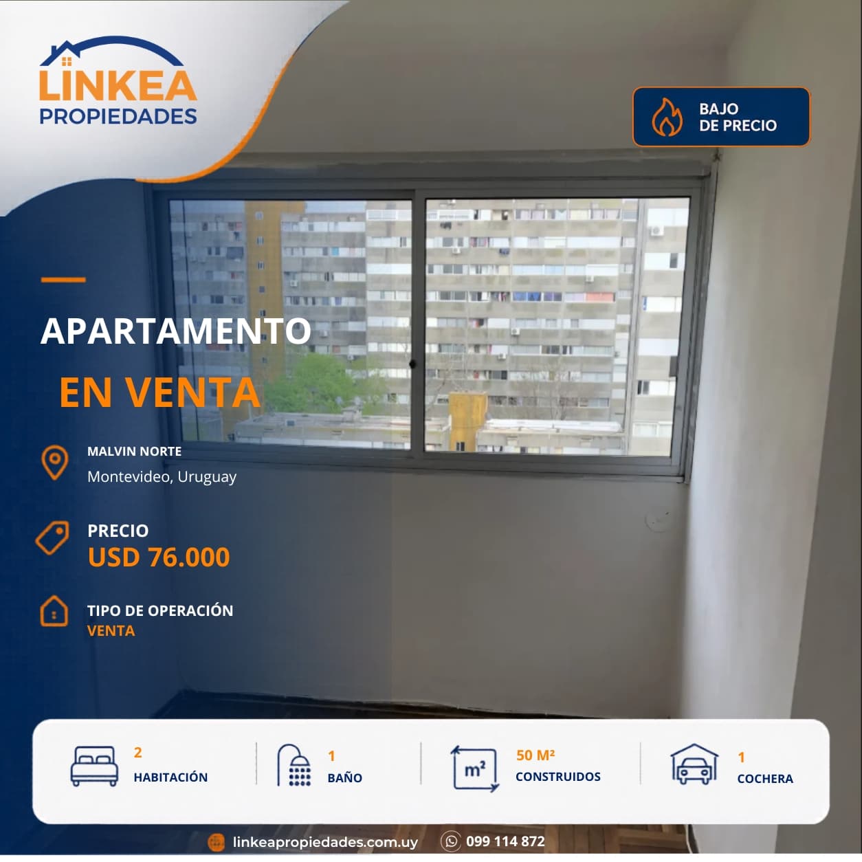 Apartamento en Malvin Norte, excelente para inversion - Imagen 1