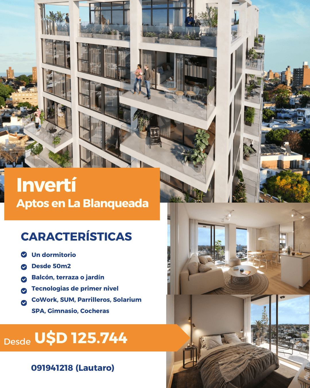Apartamentos en La Blanqueada (1D)