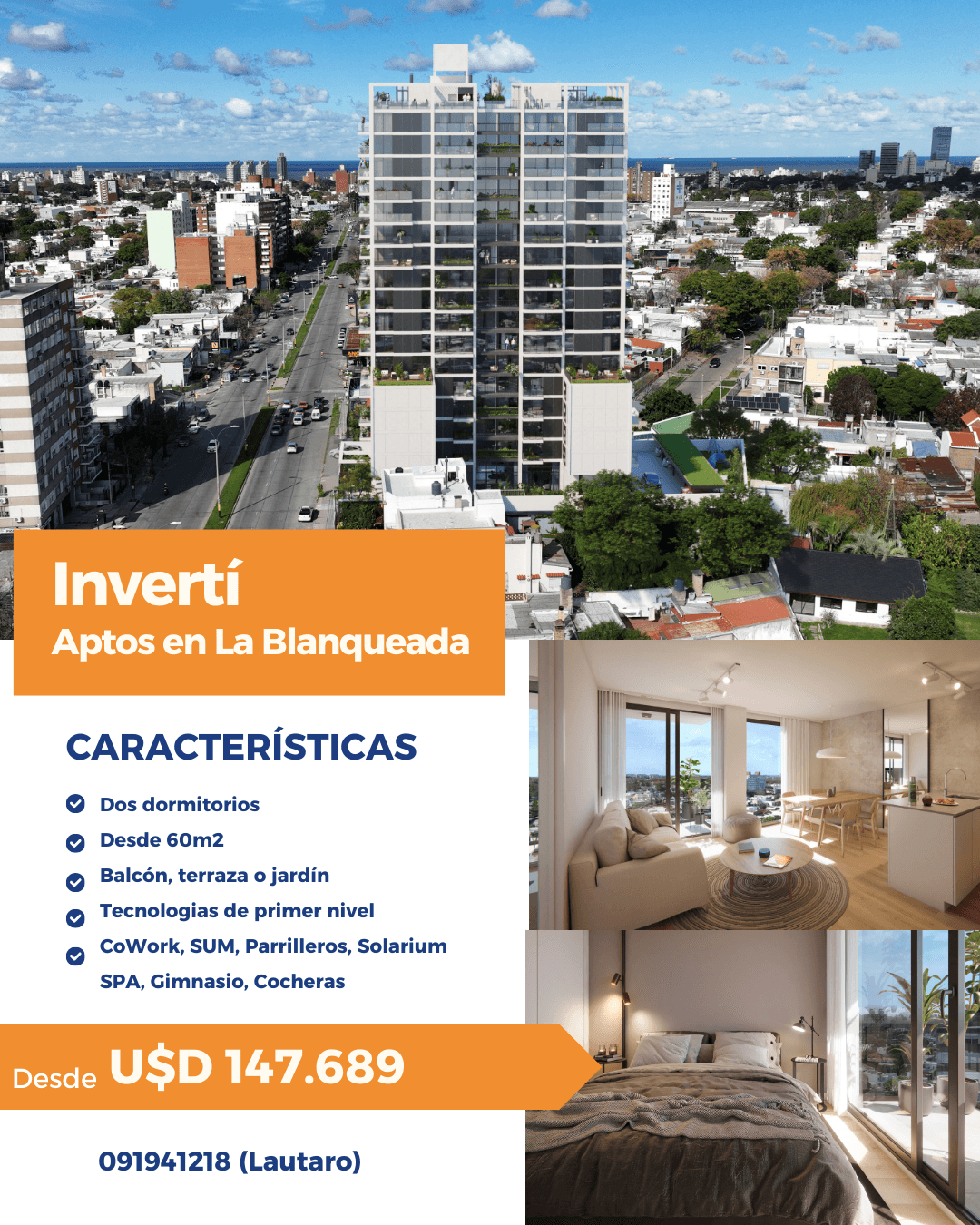 Apartamentos en La Blanqueada (2D)