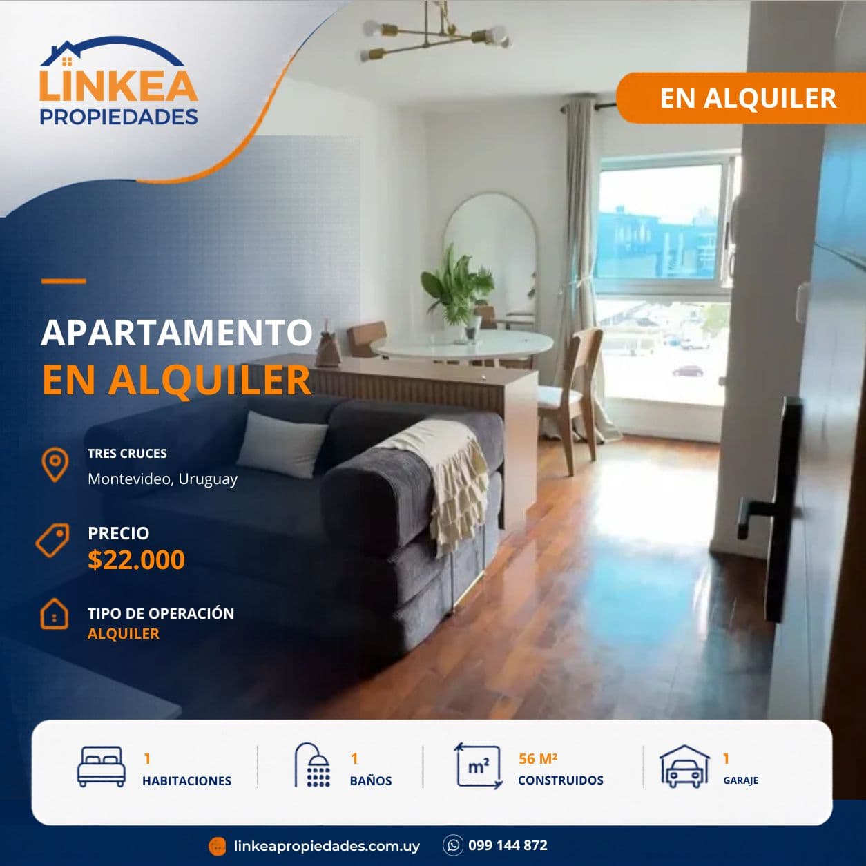 Apartamento en Tres Cruces - Imagen 1